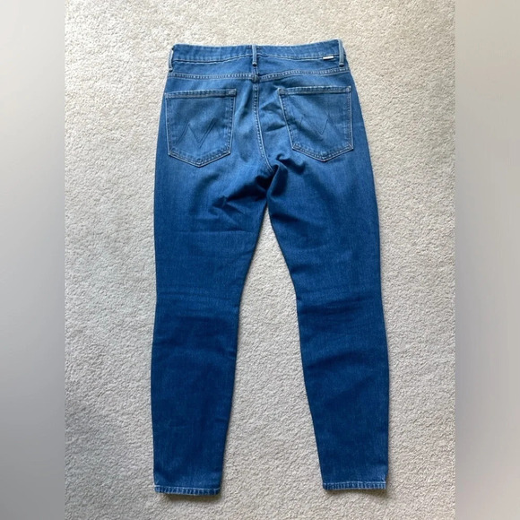 Mother High Waisted Looker Ankle Denim Hold Rush Baby Distressed Jeans Skinny - Picture 8 of 9